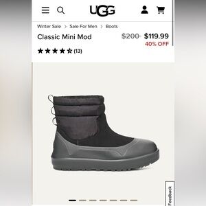 UGG Classic Mini Mod Black and Gray Boots